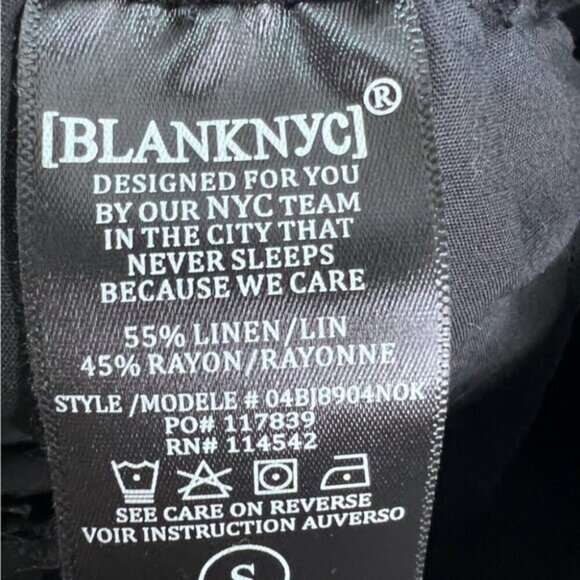 Blank NYC Black Linen Drawstring Shorts Size Small - Picture 6 of 10